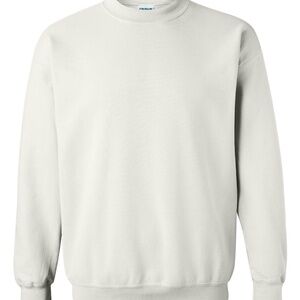 Gildan Unisex White Crewneck Sweatshirt NEW